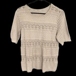 Knit Crew Neck T Shirt